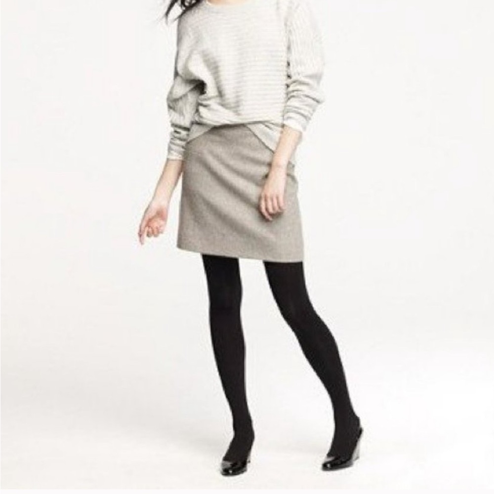 J. Crew Gray wool Mini Skirt